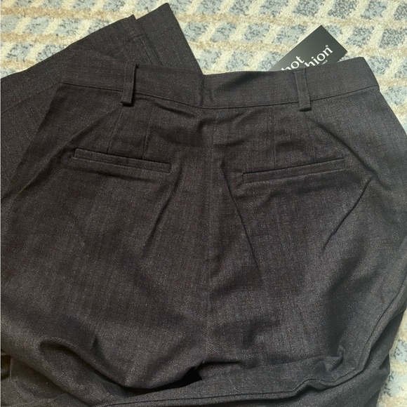 Wide-Leg Pants with Velvet Blend Fabric - Picture 11 of 11